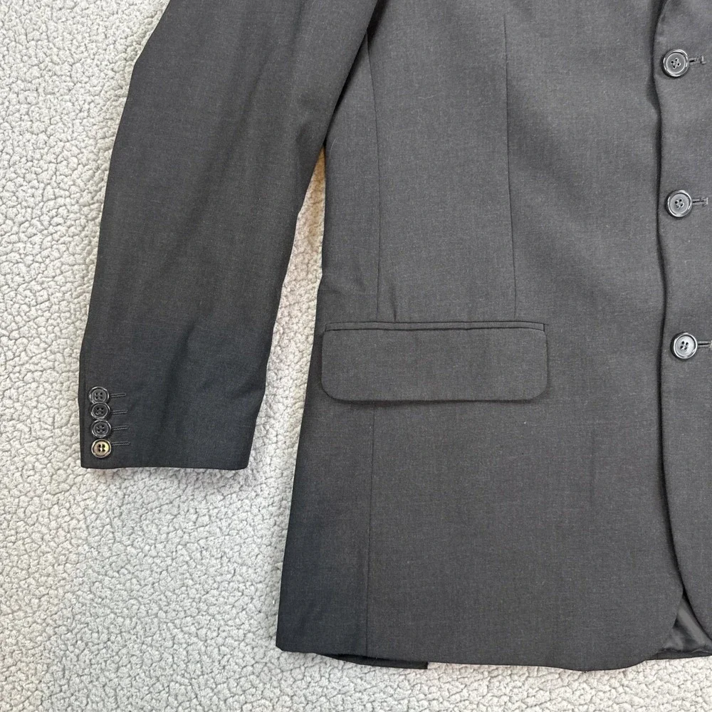 Lanificio Di Cernusco Wool Blend Blazer Men 42R Black‎ 3 Button Made in Italy